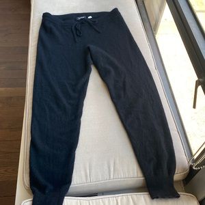 Lord & Taylor 100% Cashmere Black Joggers Sweatpants - Medium